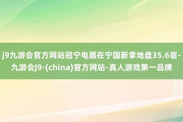 j9九游会官方网站冠宁电器在宁国新拿地盘35.6亩-九游会J9·(china)官方网站-真人游戏第一品牌