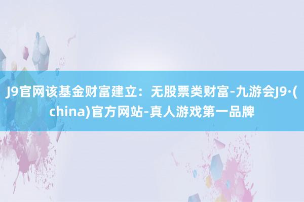 J9官网该基金财富建立：无股票类财富-九游会J9·(china)官方网站-真人游戏第一品牌