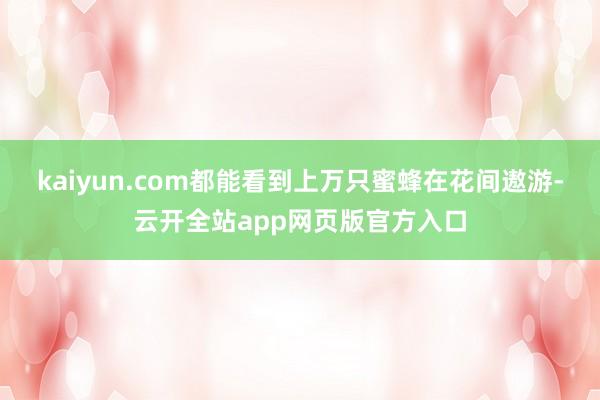 kaiyun.com都能看到上万只蜜蜂在花间遨游-云开全站app网页版官方入口