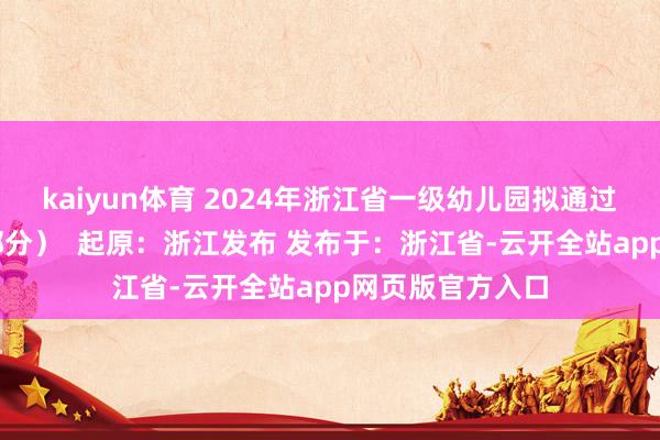 kaiyun体育 2024年浙江省一级幼儿园拟通过名单 （杭州市部分）  起原：浙江发布 发布于：浙江省-云开全站app网页版官方入口